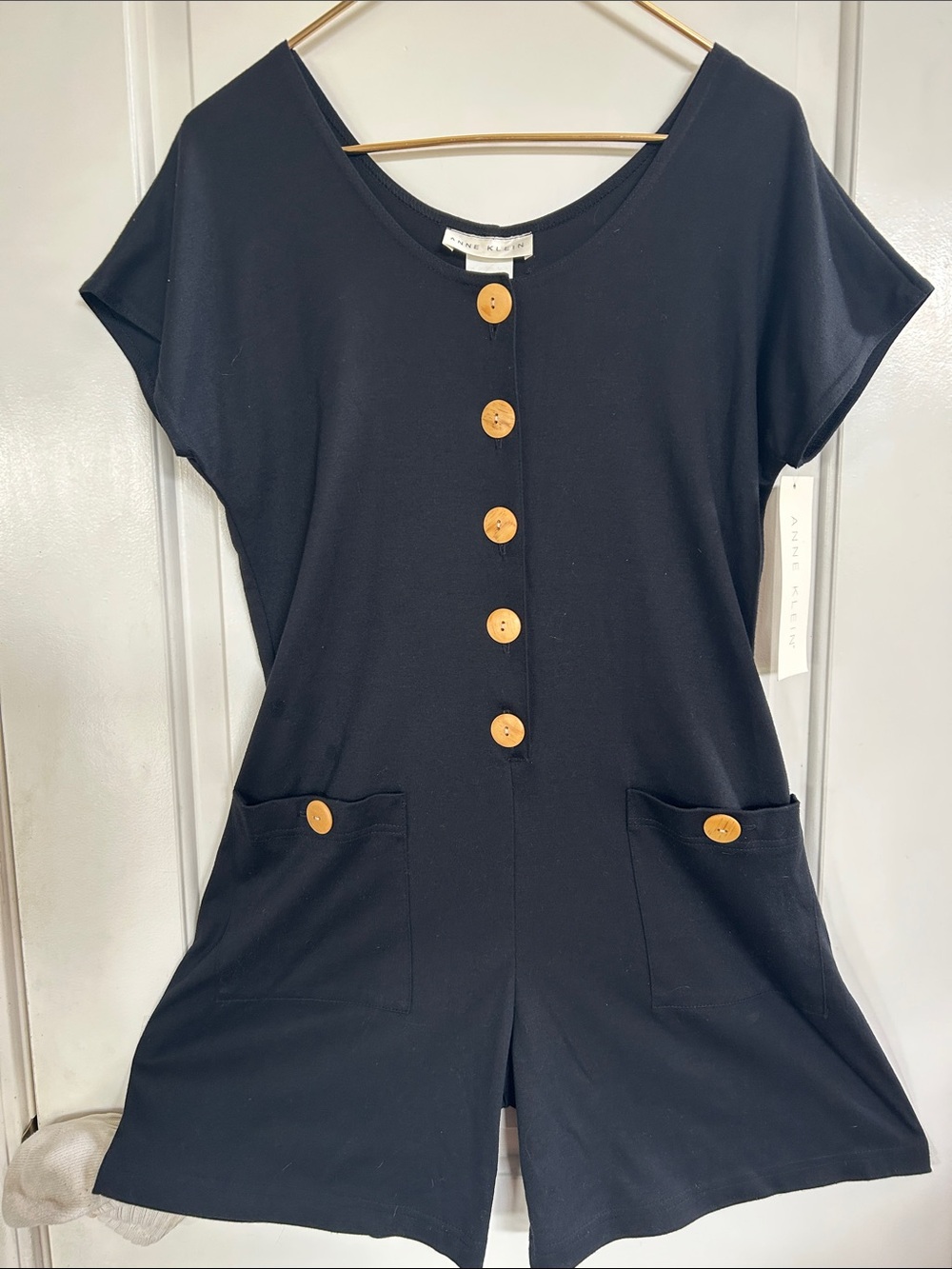 Anne Klein Black Romper NWT-M